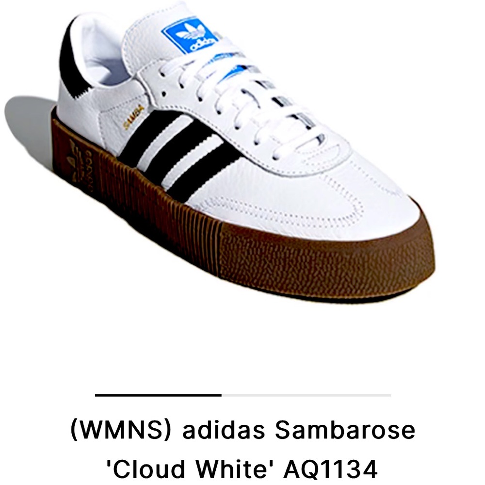 adidas Women's Sambarose Sneakers White Black Brown
